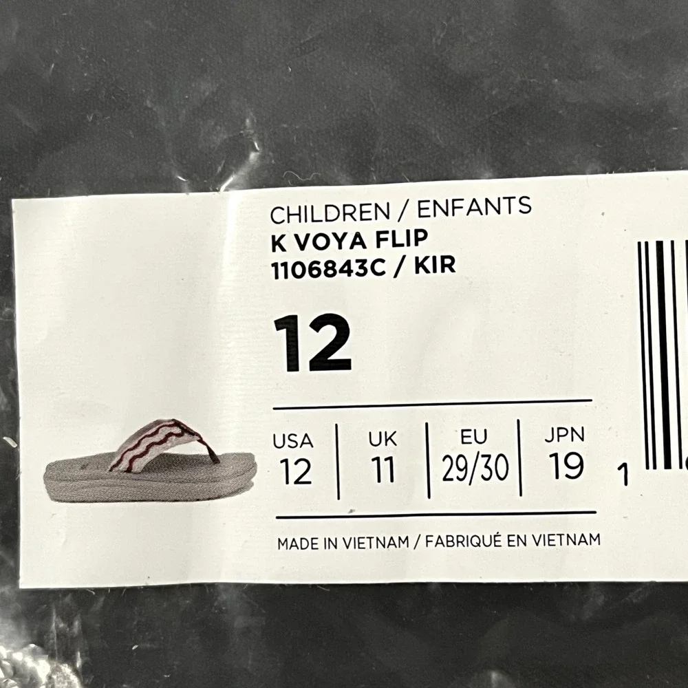 Teva Little Girls Voya Thong Flip Flop Sandals Sz 12 Aqua-Burgundy-Gray-Lavender